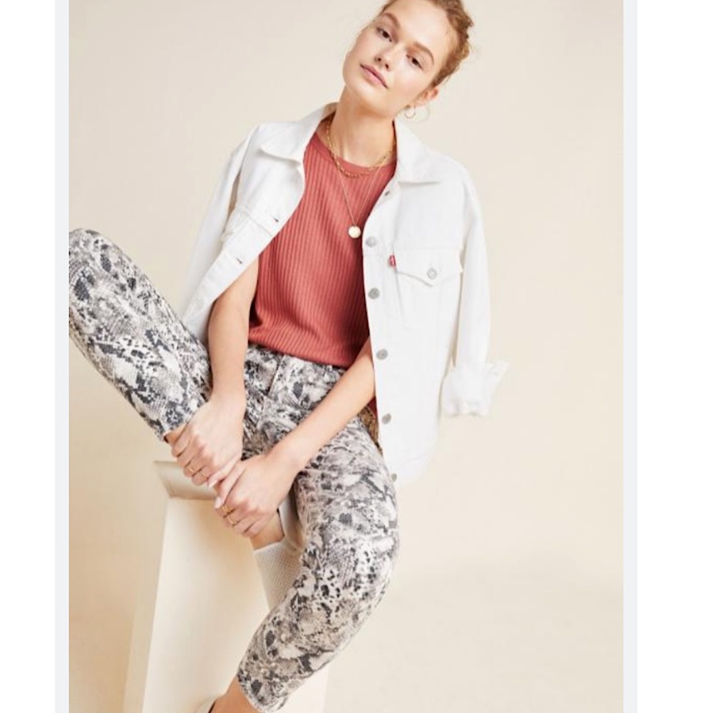 NWT Sanctuary Snake Print Social Ankle Skinny Jeans